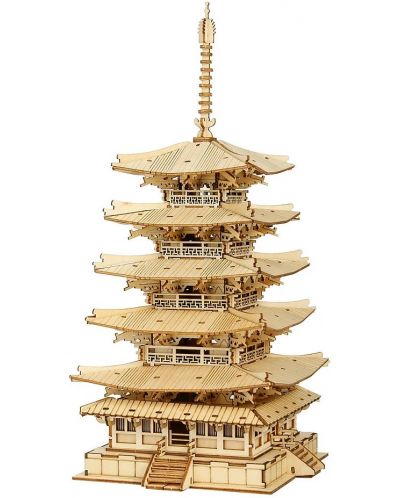 Дървен 3D пъзел Robo Time от 275 части - Пететажна пагода - 1